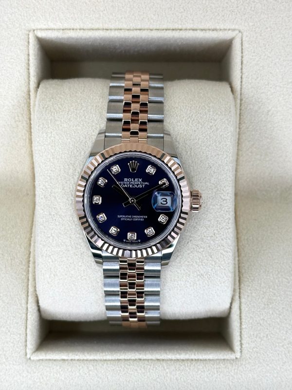2024 Rolex Ladies Datejust 28mm 279171 Two-Tone Purple Diamond Dial (Unworn) for sale