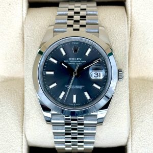 Rolex 2023 Datejust 41mm 126300 Stainless Steel Jubilee Rhodium Dial for sale