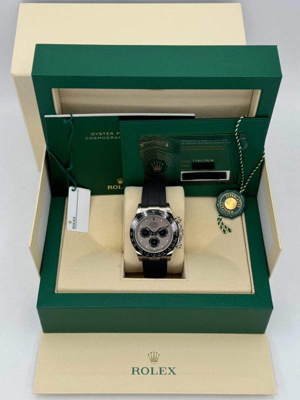 2022 Rolex Daytona 40mm 116519LN White Gold Silver Ghost Dial for sale