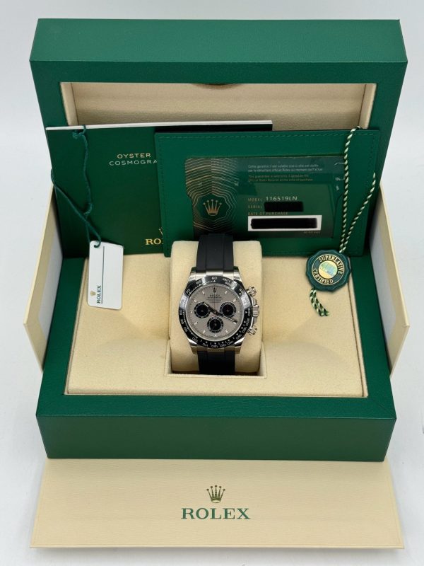 2022 Rolex Daytona 40mm 116519LN White Gold Silver Ghost Dial for sale