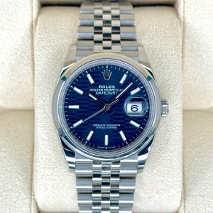 Rolex 2024 Datejust 36mm 126200 Jubilee Blue Motif Dial for sale