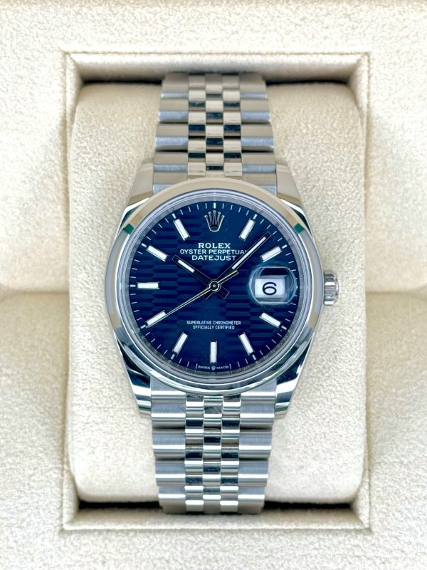 Rolex 2024 Datejust 36mm 126200 Jubilee Blue Motif Dial for sale