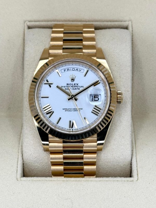 2024 Rolex Day-Date 40mm 228238 Presidential White Dial (Unworn) (No. 1 of 2) for sale
