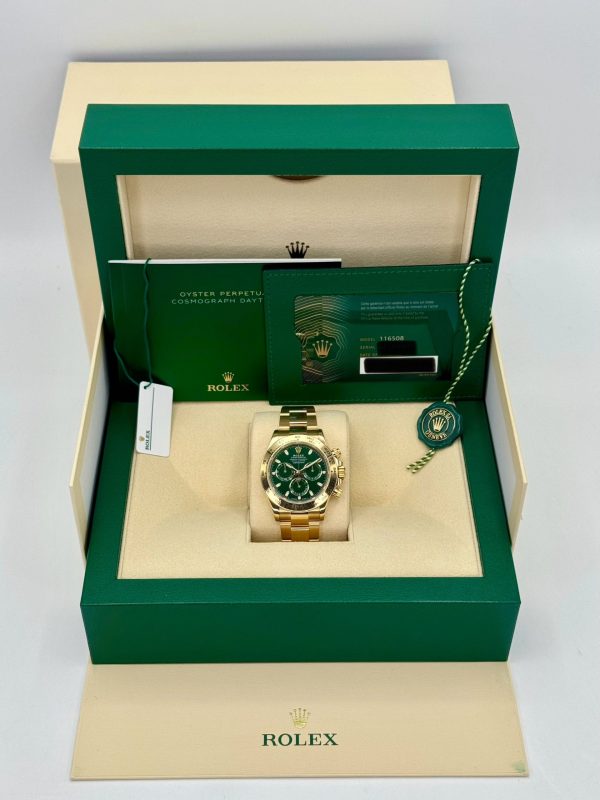 2022 Rolex Daytona “John Mayer” 40mm 116508 Yellow Gold Green Dial for sale