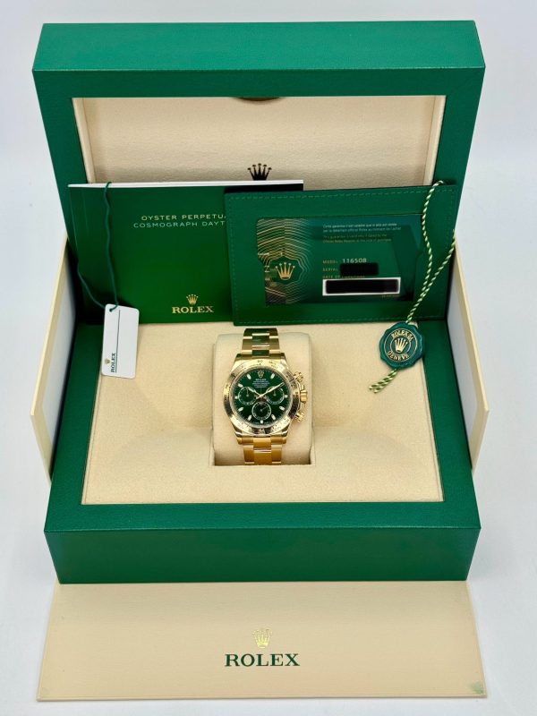 2022 Rolex Daytona “John Mayer” 40mm 116508 Yellow Gold Green Dial for sale