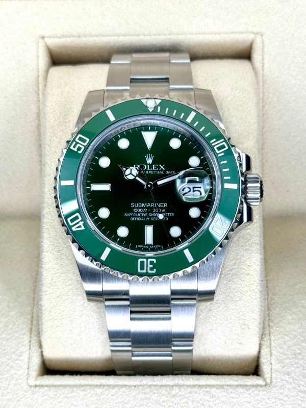 2015 Rolex Submariner “Hulk” 40mm 116610LV Green Dial (No. 7 of 7) for sale