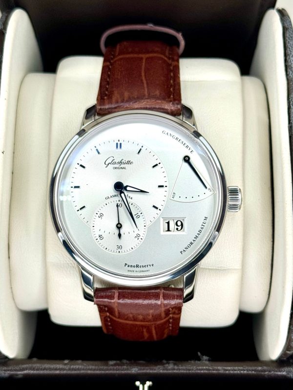 2015 Glashutte Original Panoreserve 40mm 1-65-01-22-12-04 Silver Dial for sale