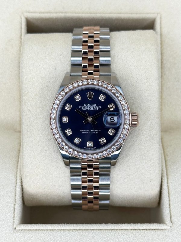 2017 Rolex Lady-Datejust 28mm 279381RBR Two-Tone Purple Diamond Dial for sale
