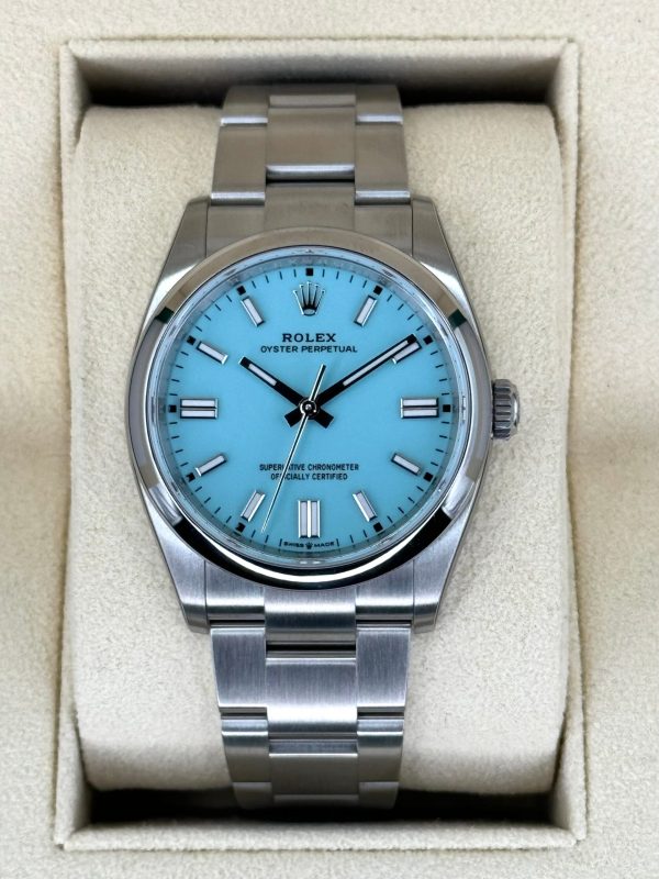 2023 Rolex Oyster Perpetual 36mm 126000 Tiffany Blue Dial (Unworn) for sale