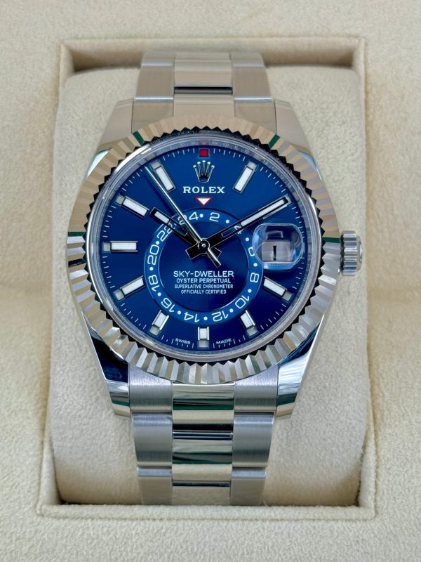 2022 Rolex Sky-Dweller 42mm 326934 Stainless Steel Oyster Blue Dial for sale