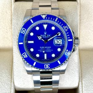 2017 Rolex Submariner “Smurf” 40mm 116619LB White Gold Blue Dial (No. 1 of 2) for sale