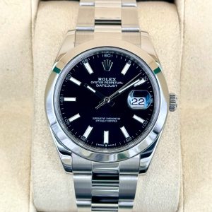 2020 Rolex Datejust 41mm 126300 Stainless Steel Oyster Black Dial for sale