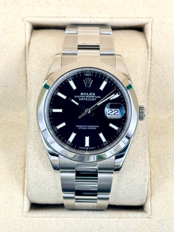2020 Rolex Datejust 41mm 126300 Stainless Steel Oyster Black Dial for sale
