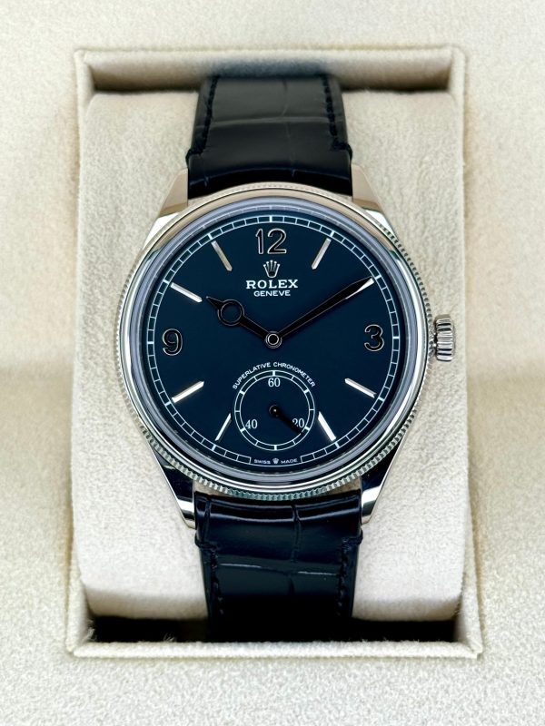 2024 Rolex 1908 39mm 52509 18k White Gold Black Dial (Copy) (Unworn) for sale