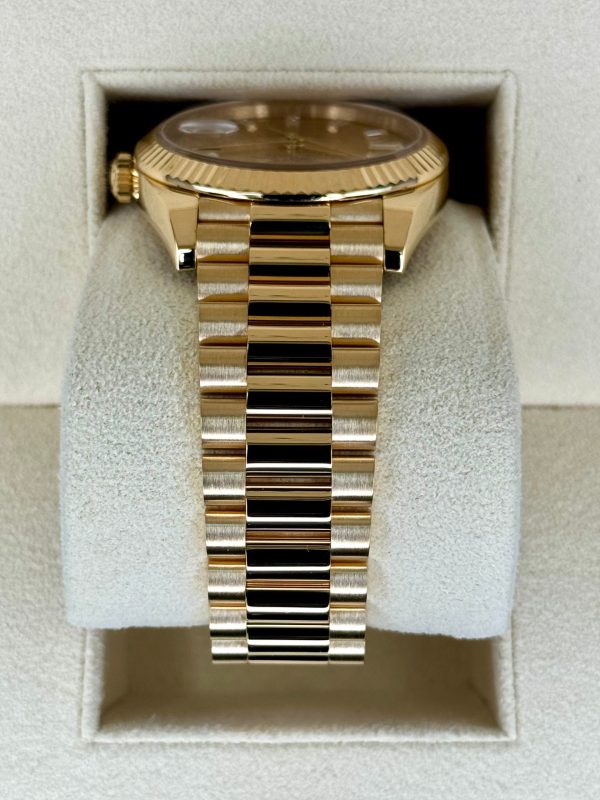 2023 Rolex Day-Date 40mm 228238 Champagne Diamond Baguette Dial for sale