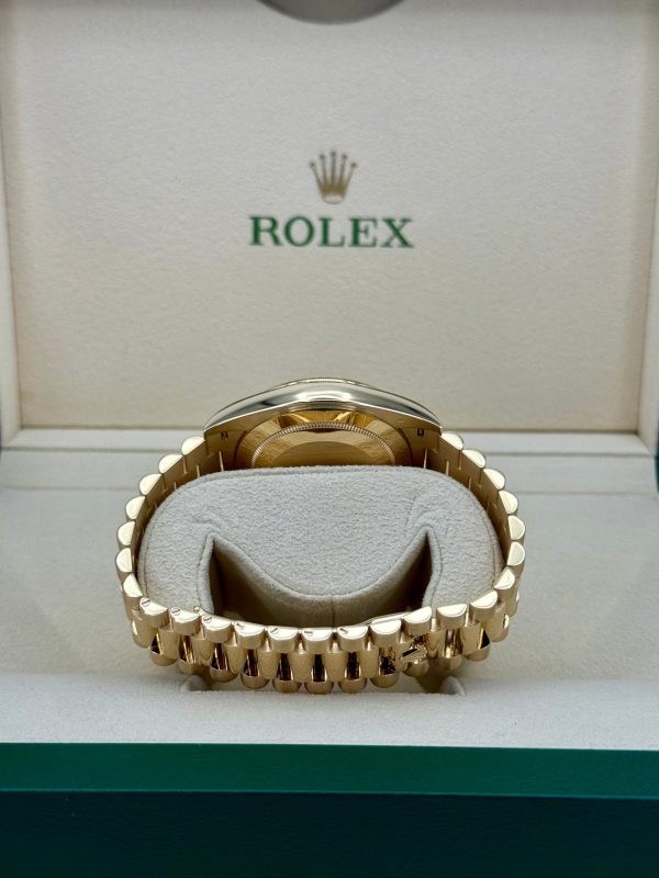 2023 Rolex Day-Date 40mm 228238 Champagne Diamond Baguette Dial for sale