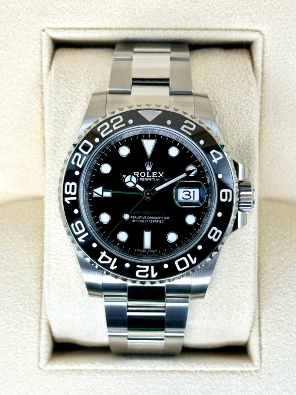 2022 Rolex GMT-Master II 40mm 116710LN Stainless Steel Black Dial (Unworn) for sale