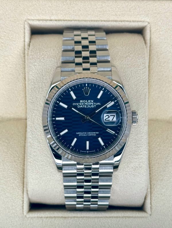 2023 Datejust 36mm 126234 Stainless Steel Jubilee Blue Motif Dial for sale