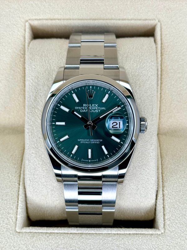2023 Rolex Datejust 36mm 126200 Mint Green Dial (Unworn) for sale