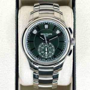 2024 Patek Philippe 5905/1A Flyback Chronograph Annual Calendar Olive Green Dial (Unworn) for sale