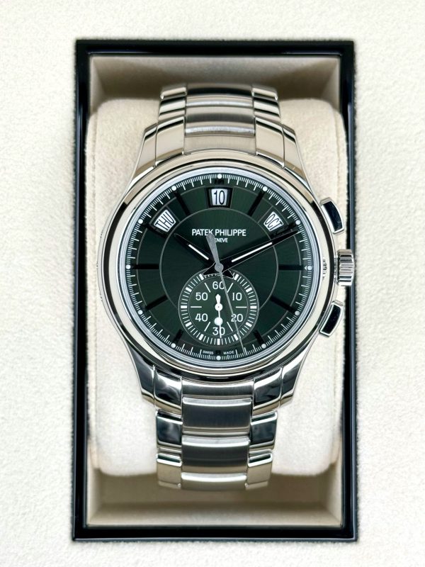 2024 Patek Philippe 5905/1A Flyback Chronograph Annual Calendar Olive Green Dial (Unworn) for sale