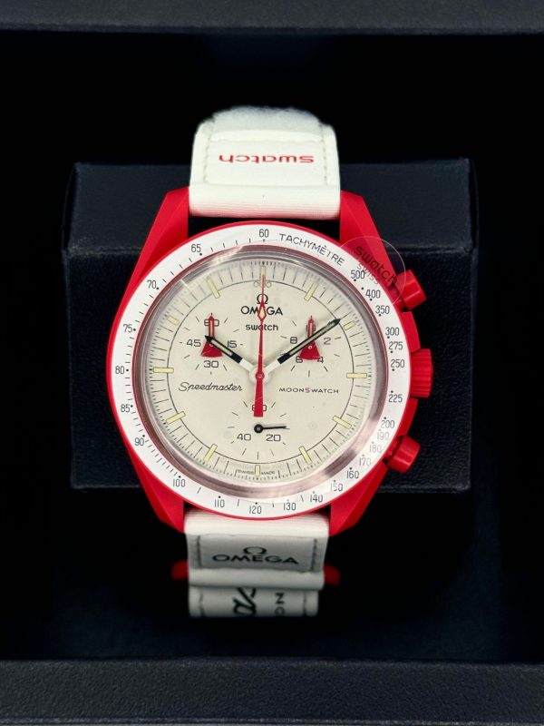 Omega SO33R100 Bioceramic Moon Swatch – Mission to Mars (Unworn) for sale
