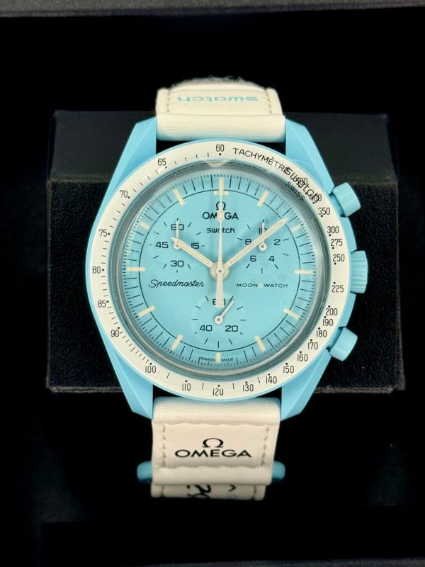 Omega S033L100 Bioceramic Moon Swatch – Mission to Uranus (Unworn) for sale