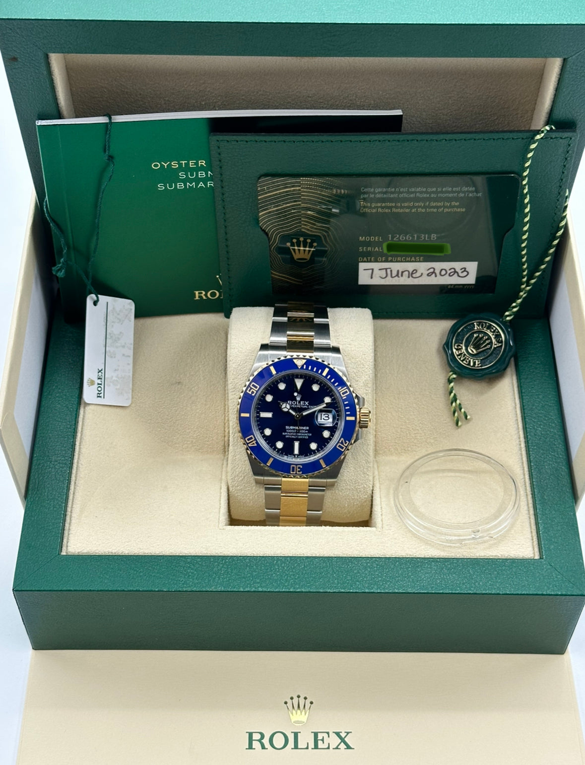 Rolex Submariner 8220 dial and case detail