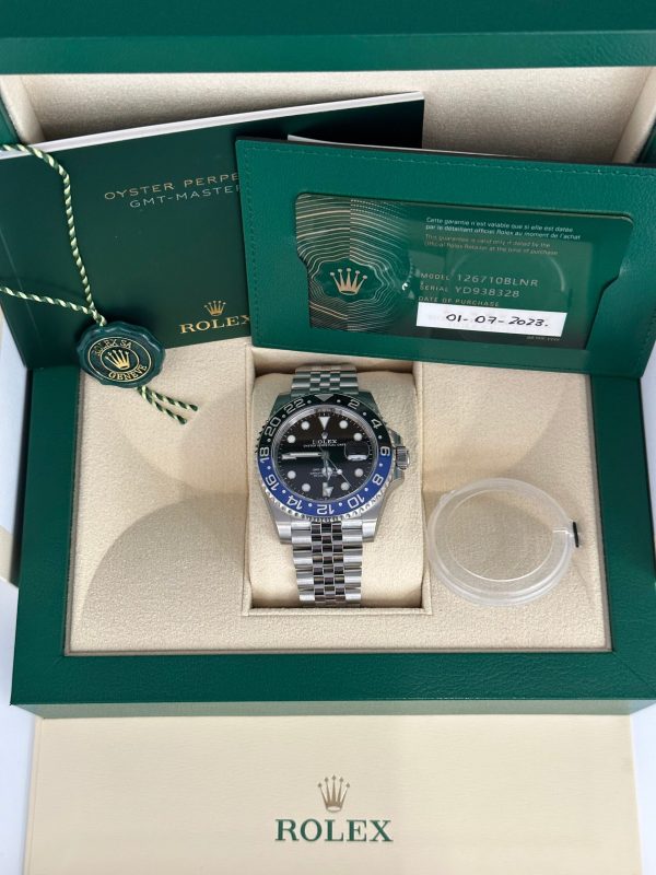 2023 Rolex GMT Master II “Batgirl” 40mm 126710BLNR Jubilee Black Dial (Unworn) for sale