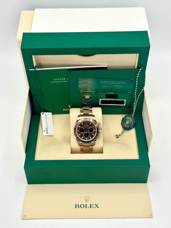 2022 Rolex Daytona 40mm 116505 Rose Gold Chocolate Dial for sale
