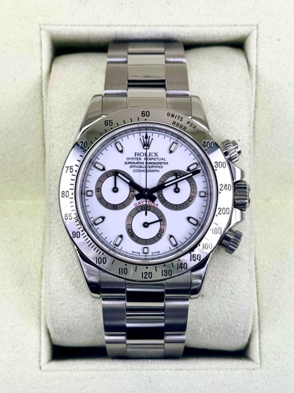 2007 Rolex Daytona 40mm 116520 Stainless Steel White Dial for sale