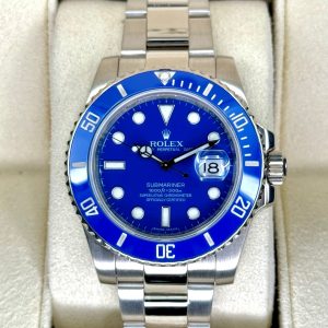 Rolex Submariner “Smurf” 40mm 116619LB White Gold Blue Dial for sale