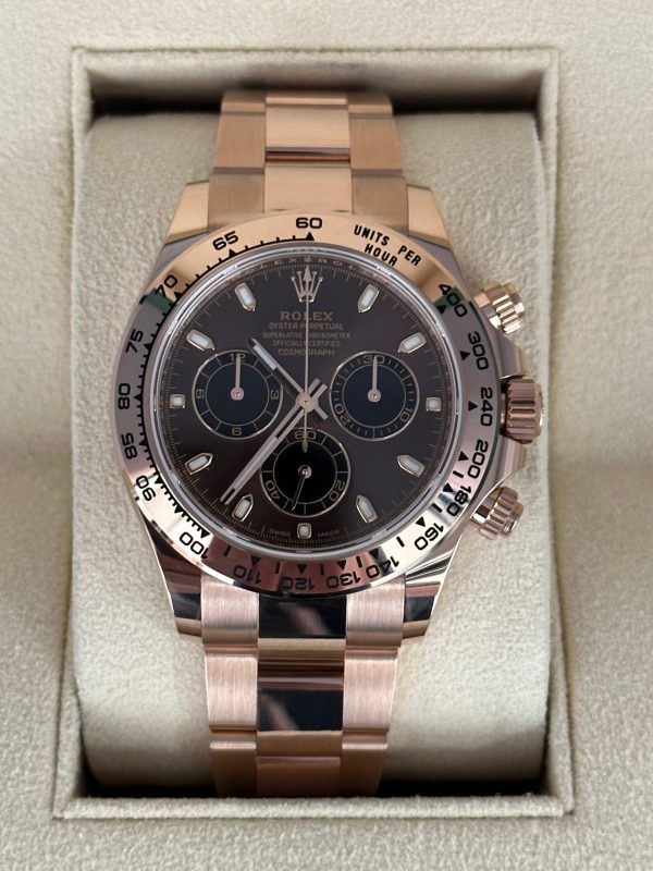 2023 Rolex Daytona 40mm 116505 Rose Gold Chocolate Dial (Unworn) for sale