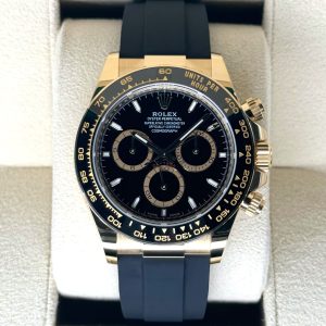 2024 Rolex Daytona 40mm 126518LN Yellow Gold Oysterflex Black Dial (Unworn) for sale
