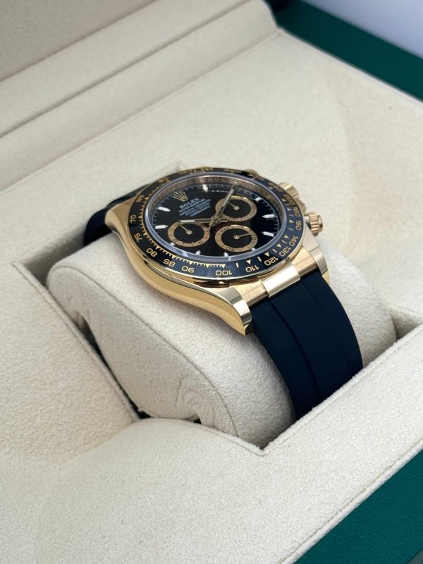 2024 Rolex Daytona 40mm 126518LN Yellow Gold Oysterflex Black Dial (Unworn) for sale