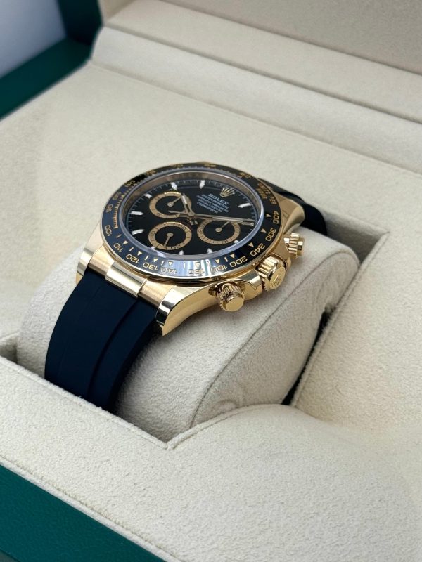 2024 Rolex Daytona 40mm 126518LN Yellow Gold Oysterflex Black Dial (Unworn) for sale