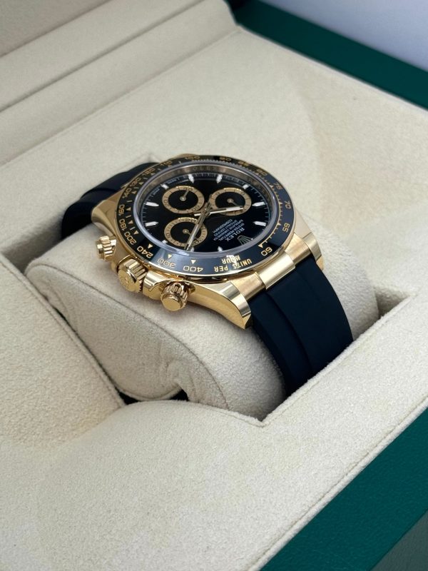 2024 Rolex Daytona 40mm 126518LN Yellow Gold Oysterflex Black Dial (Unworn) for sale