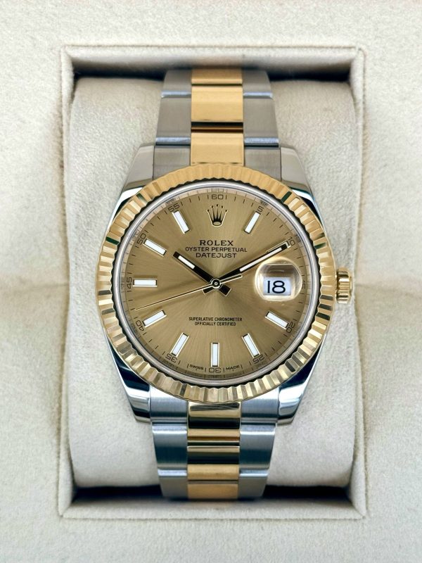 2017 Rolex Datejust 41mm 126333 Two-Tone Oyster Champagne Dial for sale