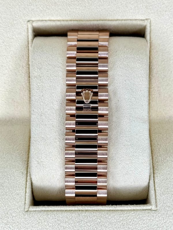 2024 Rolex Day-Date 40mm 228235 Rose Gold Chocolate Dial for sale