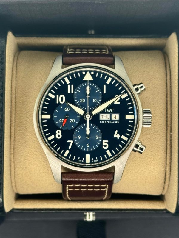2022 IWC Pilot’s Chronograph 43mm IW377714 Stainless Steel Blue Dial for sale