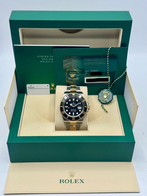 2022 Rolex Sea-Dweller 43mm 126603 Two-Tone Black Dial (No. 2 of 2) for sale