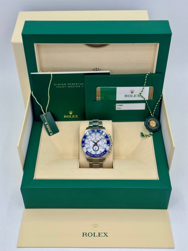 2016 Rolex Yacht-Master II 44mm 116680 Stainless Steel White Dial (No. 2 of 2) for sale