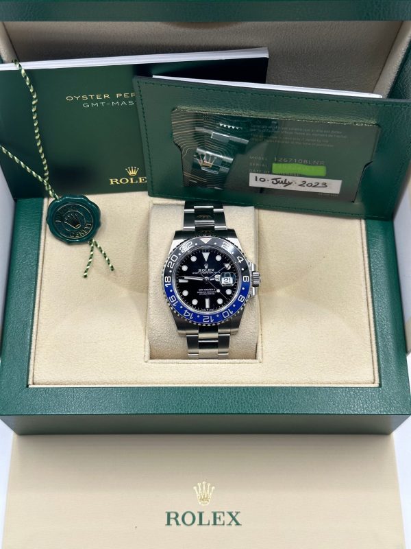 2023 Rolex GMT-Master II “Batman” 40mm 126710BLNR Oyster (Unworn) (No. 3 of 7) for sale
