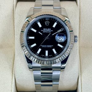 2017 Rolex Datejust II 41mm 116334 Stainless Steel Oyster Black Dial for sale