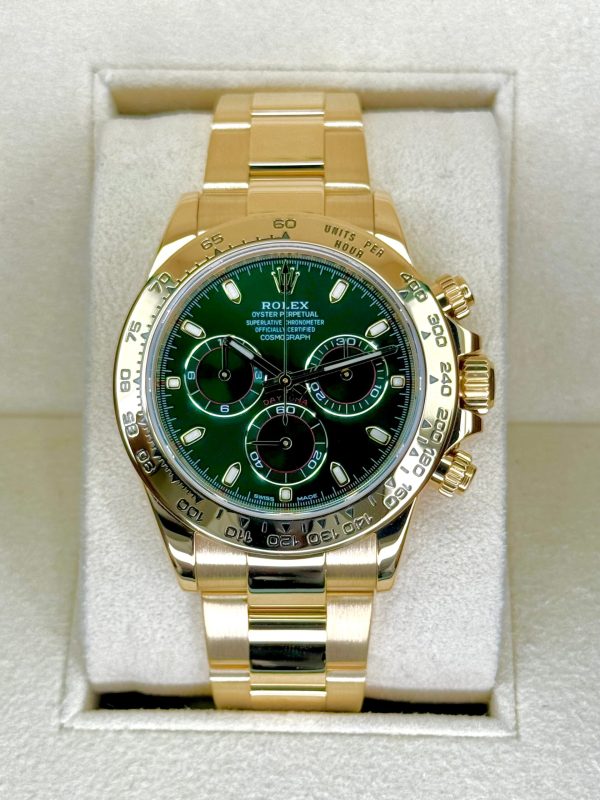 2020 Rolex Daytona “John Mayer” 40mm 116508 Yellow Gold Green Dial for sale