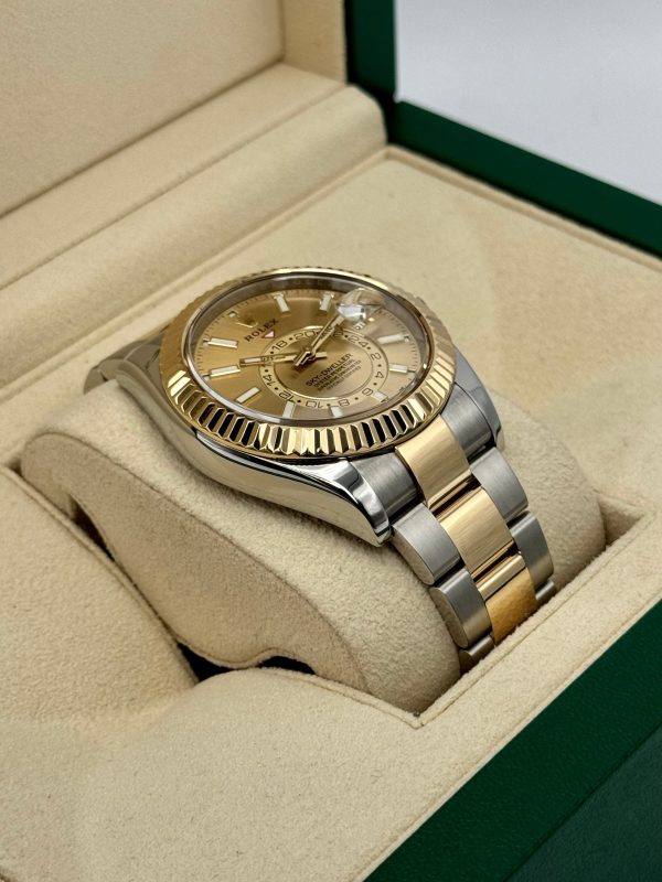 2017 Rolex Sky-Dweller 42mm 326933 Two-Tone Oyster Champagne Dial for sale