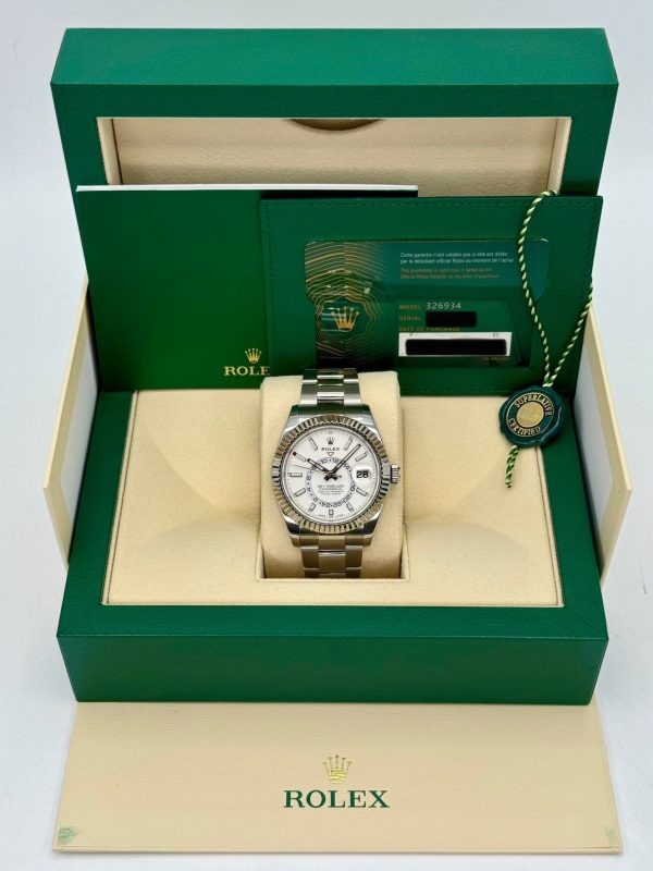 2023 Rolex Sky-Dweller 42mm 326934 Stainless Steel Oyster White Dial for sale