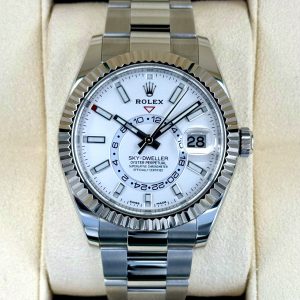 2023 Rolex Sky-Dweller 42mm 326934 Stainless Steel Oyster White Dial for sale