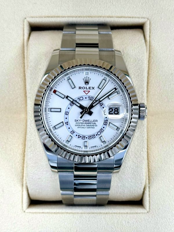 2023 Rolex Sky-Dweller 42mm 326934 Stainless Steel Oyster White Dial for sale