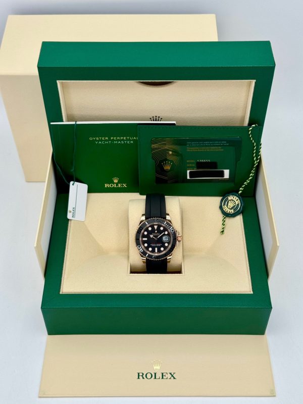 2024 Rolex Yacht-Master 40mm 126655 Rose Gold Oysterflex Black Dial for sale
